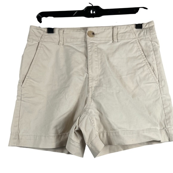 LOFT Pants - LOFT Womens Sz 2 Washed Twill Shorts Belt Loops Light Tan Classic Preppy Casual